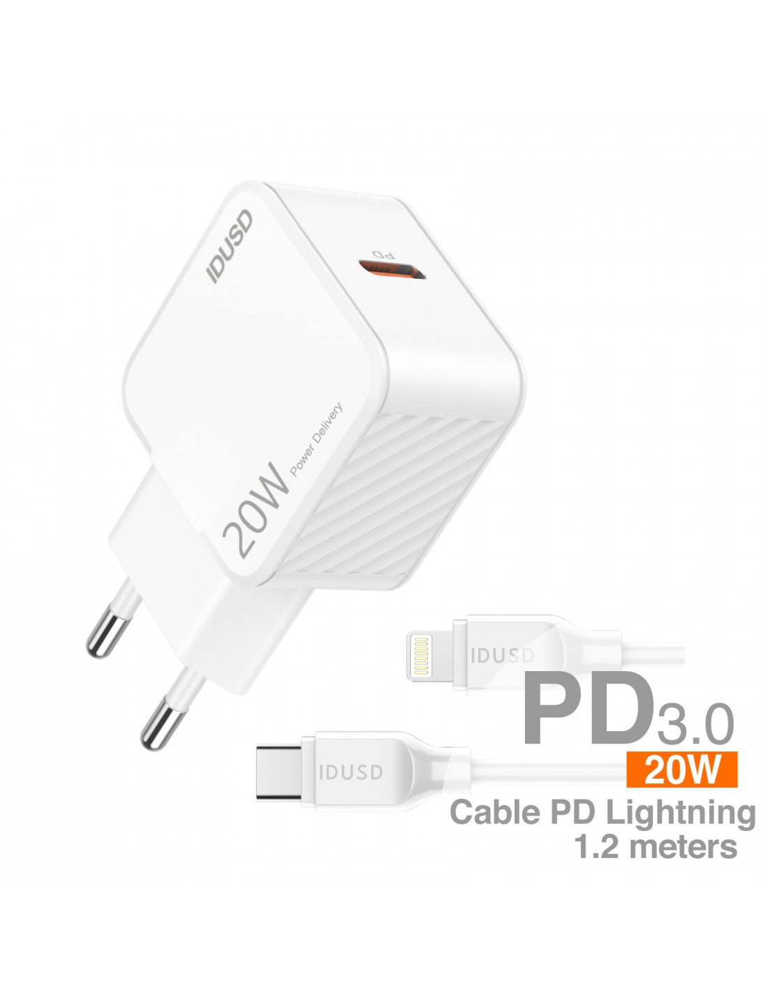 IDUSD CARGADOR LIGHTNING A USB-C 20W