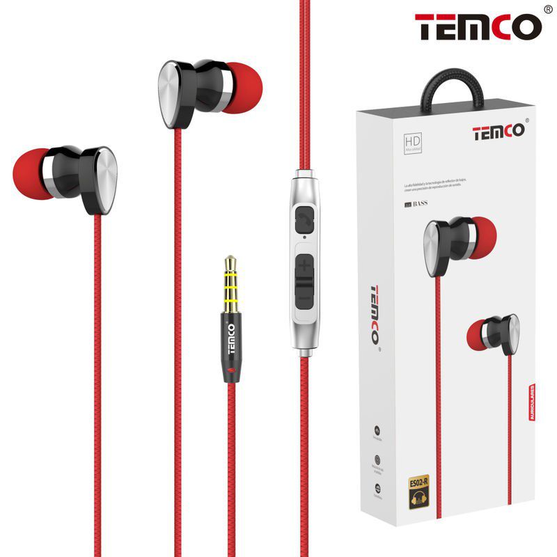 TEMCO ES02 AURICULARES CON MICROFONO