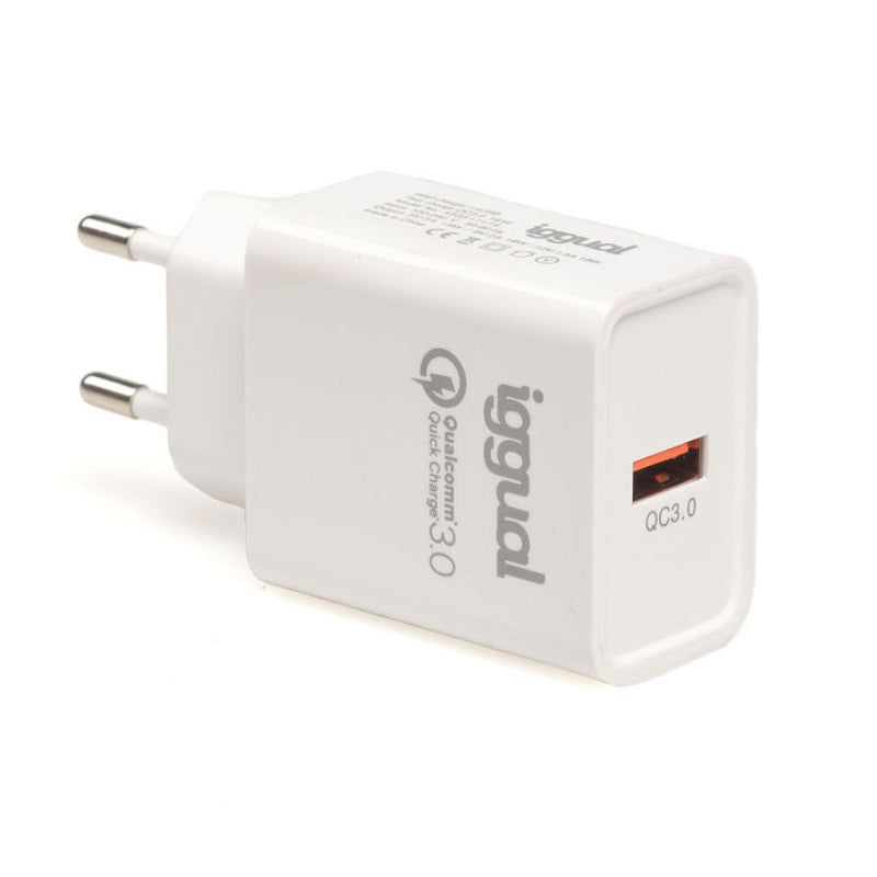 IGGUAL CARGADOR 1xUSB QC3.0 18W