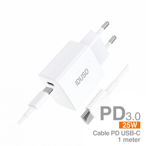 IDUSD PD25W + PD USB-C 1M