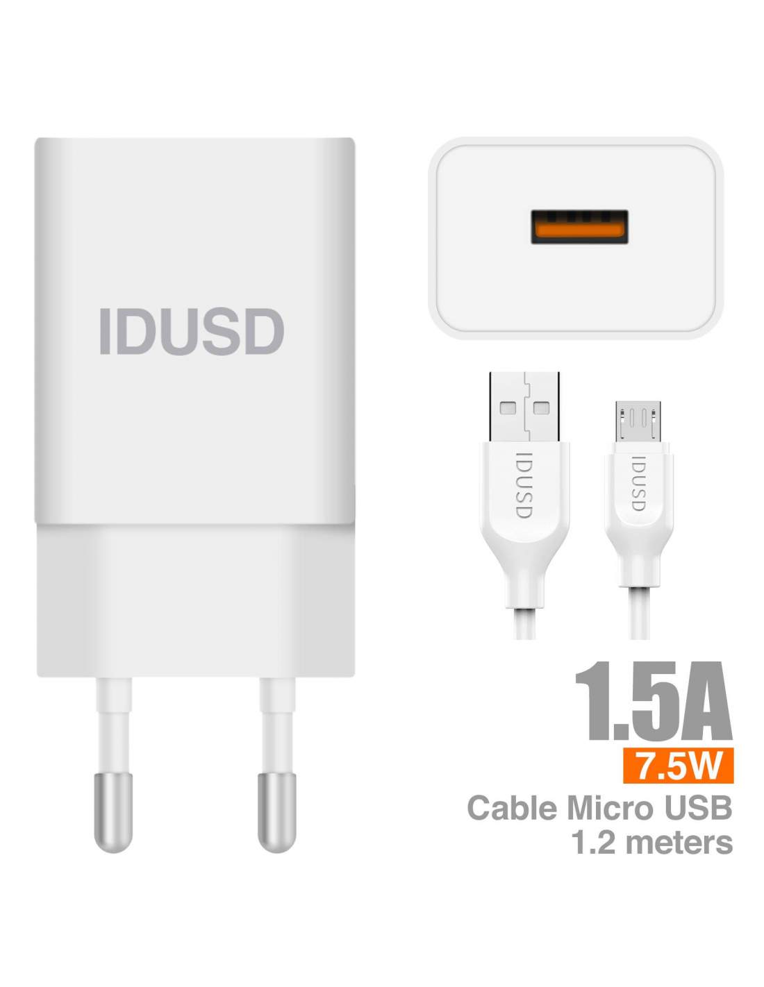 IDUSD CARGADOR MICRO USB 1,5A D21B